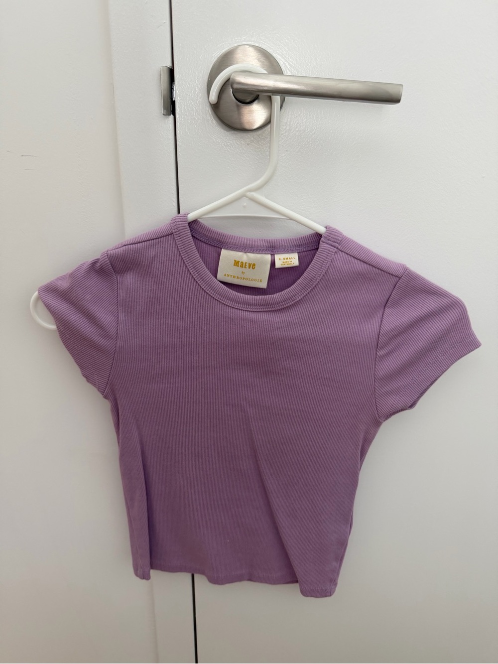 Anthropologie purple baby tee